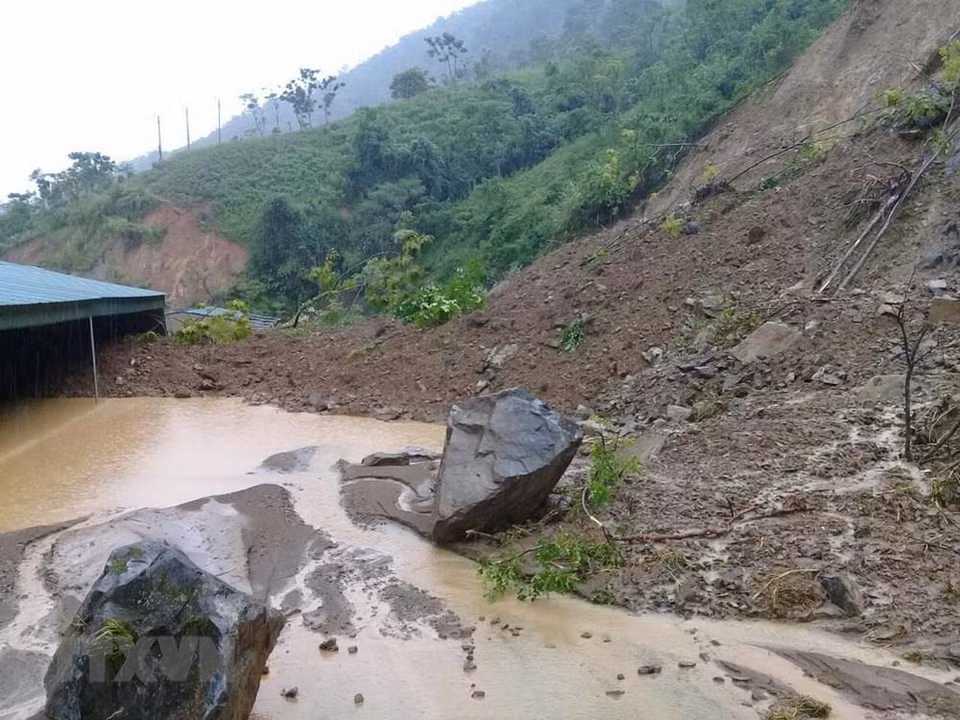 Provincia central de Thanh Hoa tras el paso del tifón Wipha. (Foto: VNA)