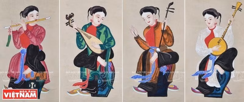 Pintura Tu binh (Cuatro artistas) (Foto: VNA)