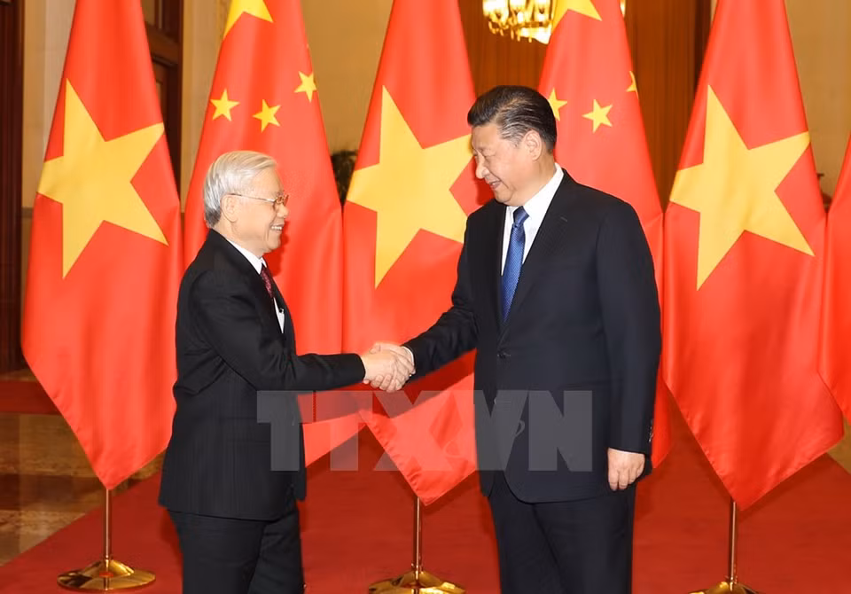 Nguyen Phu Trong y Xi Jinping (Fuente: VNA)