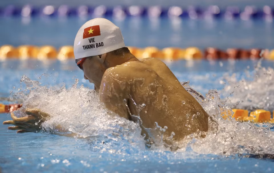 Phan Thanh Bao conquistó una medalla dorada en la natación de estilo braza de 200 metros masculinos (Fuente: VNA)