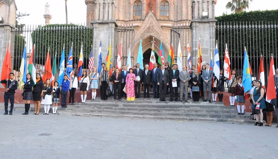 La delegación vietnamita participa en el desfile (Fuente:VNA)
