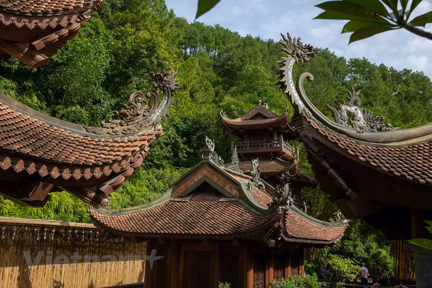 La denominación “Dia Tang Phi Lai” tiene doble sentido. Primero, significa “Bodhisattva Ksitigarbha siempre viene a este lugar”, pero también puede ser “nunca venga”; pues, según los cuentos de hada, en el lugar donde Ksitigarbha no regresa se encontraría un Buda.Los mosaicos de la pagoda reflejan muchos tipos de patrones tradicionales, como el loto, el dragón, el pájaro Garuda y el fénix. Estos en realidad recrean la historia de las dinastías Ly-Tran de Vietnam.Durante los meses de junio y julio, la pagoda organiza retiros de verano. Especialmente, el 30 de julio (según el calendario lunar), se realiza la ceremonia de Vu Lan, la gran ceremonia de gratitud filial. (Foto: Vietnamplus) 