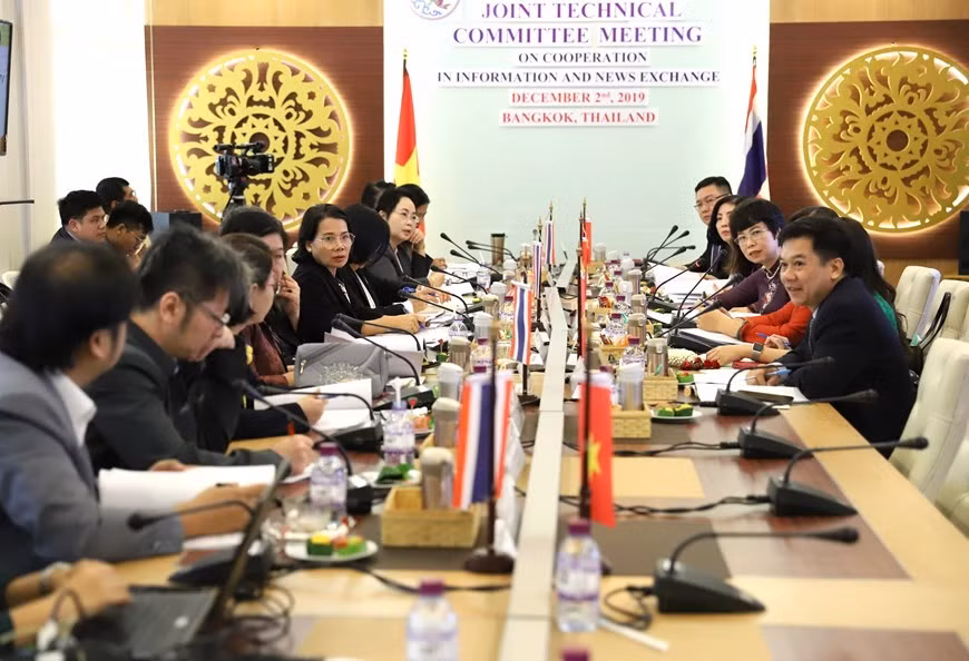 La Agencia Vietnamita de Noticias (VNA) y el Departamento de Relaciones Públicas de Tailandia (PRD) celebran la XVI reunión del Comité Técnico Conjunto (Foto: VNA)