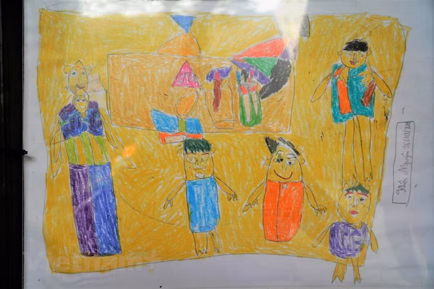 Un dibujo infantil que retrata el amor a la familia (Foto: Vietnam+)