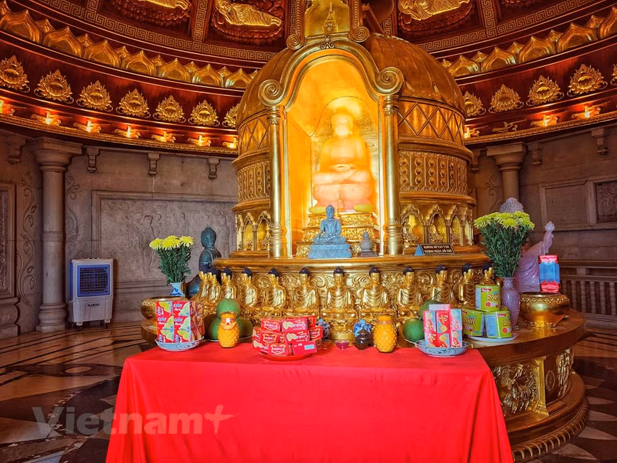 El lugar donde se conserva la sarira de Buda (Foto: Vietnamplus)