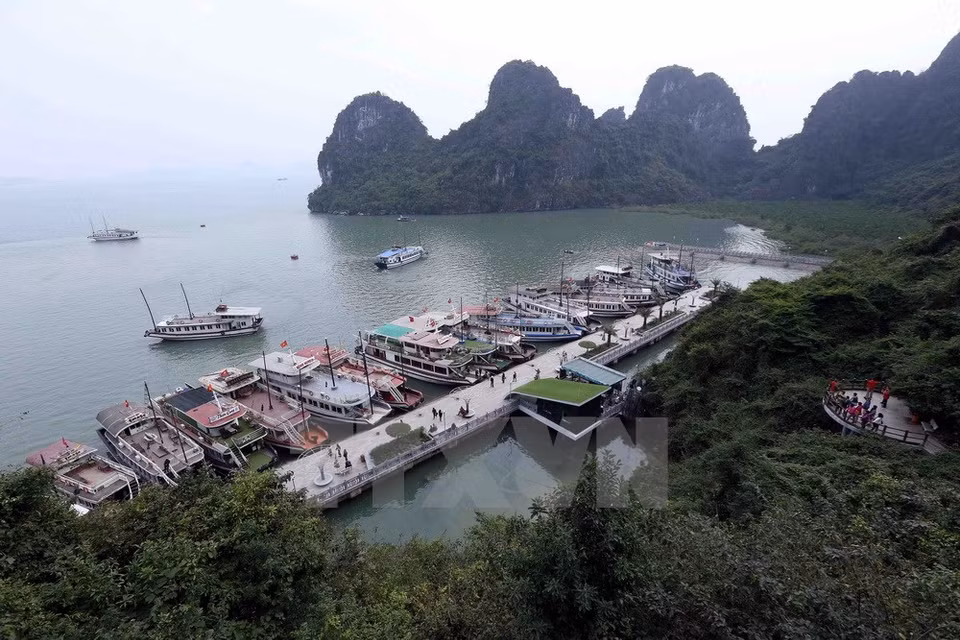 El área de embarcadero de la cueva de Dau Go (Fuente: Quang Quyet/VNA)