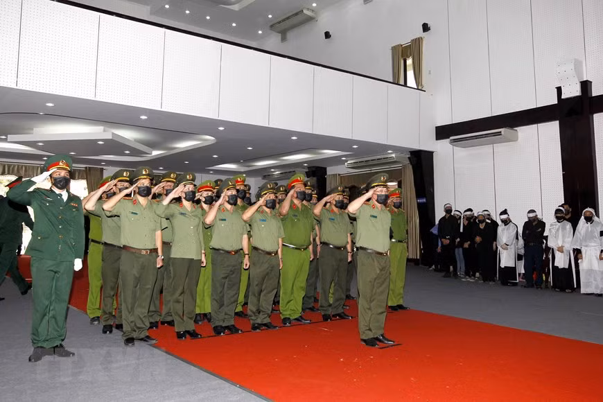 La delegación del Ministerio de Seguridad Pública. (Foto: VNA)