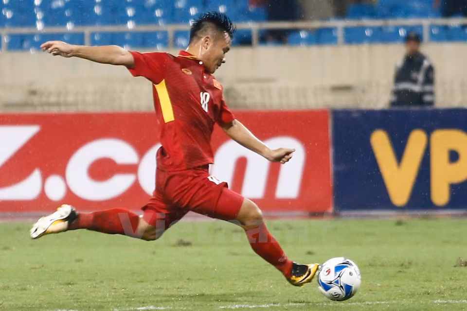 El disparo en el minuto 10 del vietnamita Dinh Thanh Trung abrió el marcador (Fuente: VNA)