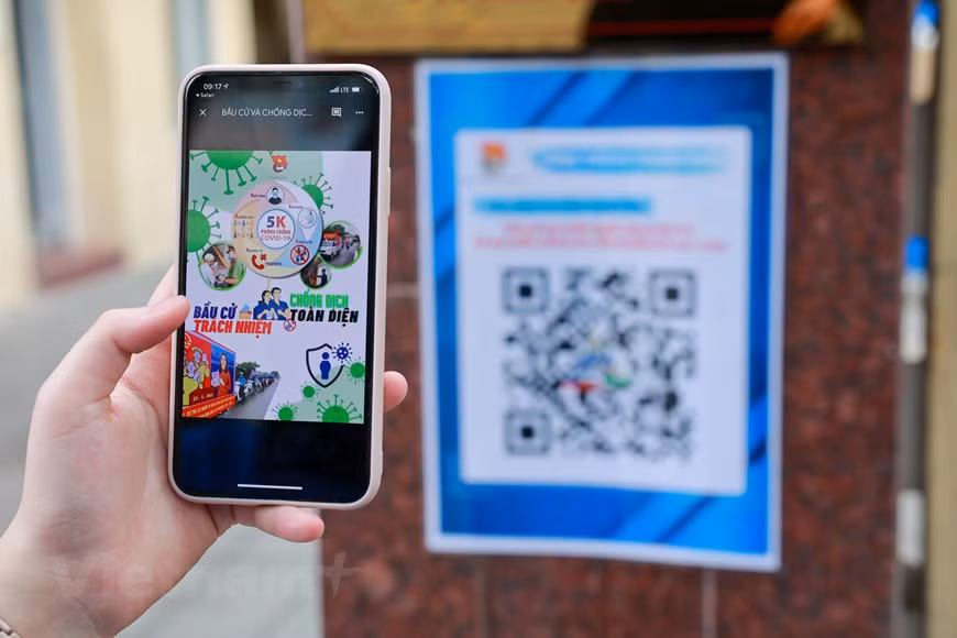 La iniciativa de código QR de elecciones y QR de declaración médica será implementada en todas las filiales de la UJC en el ámbito municipal. (Fuente: Vietnam+)