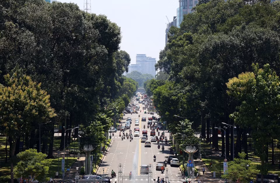 La calle Le Duan, arbolada, es una de las vías más hermosas del centro de Ciudad de Ho Chi Minh (Fuente: VNA)