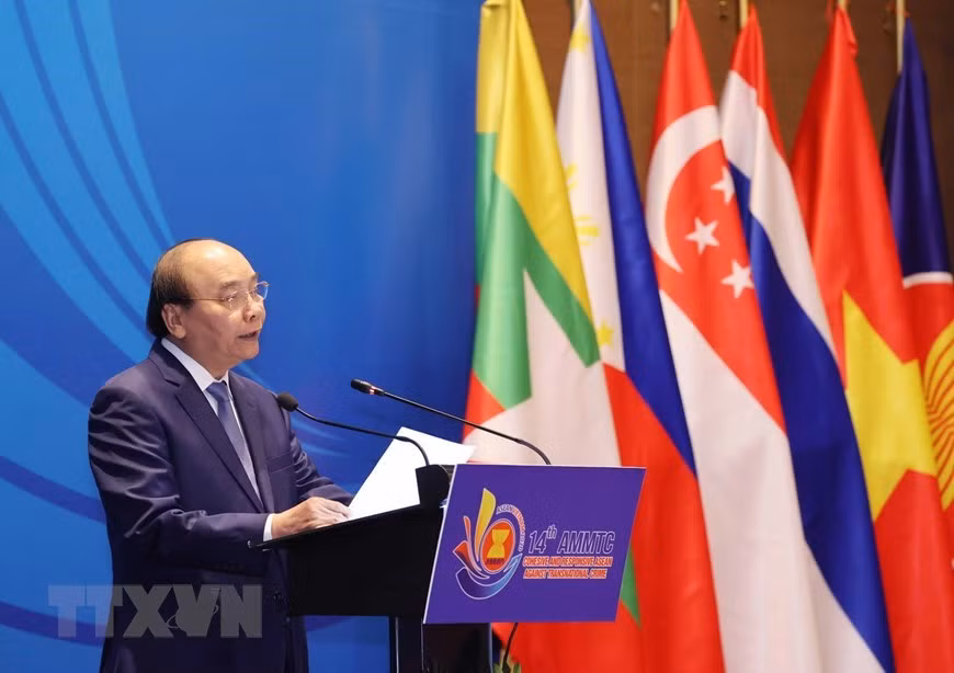 El primer ministro de Vietnam, Nguyen Xuan Phuc, interviene en la AMMTC 14 (Foto: VNA)
