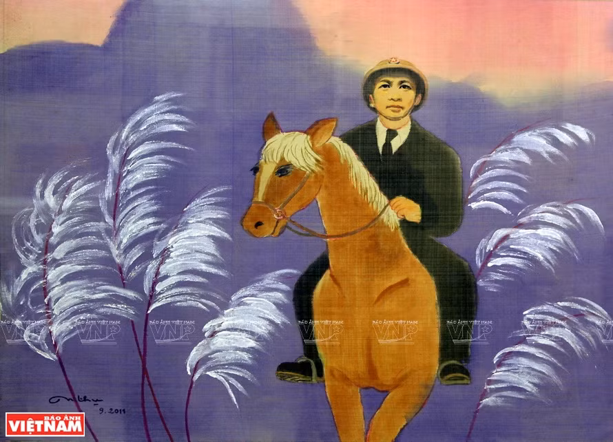  Pintura dedicada al "General Vo Nguyen Giap". 