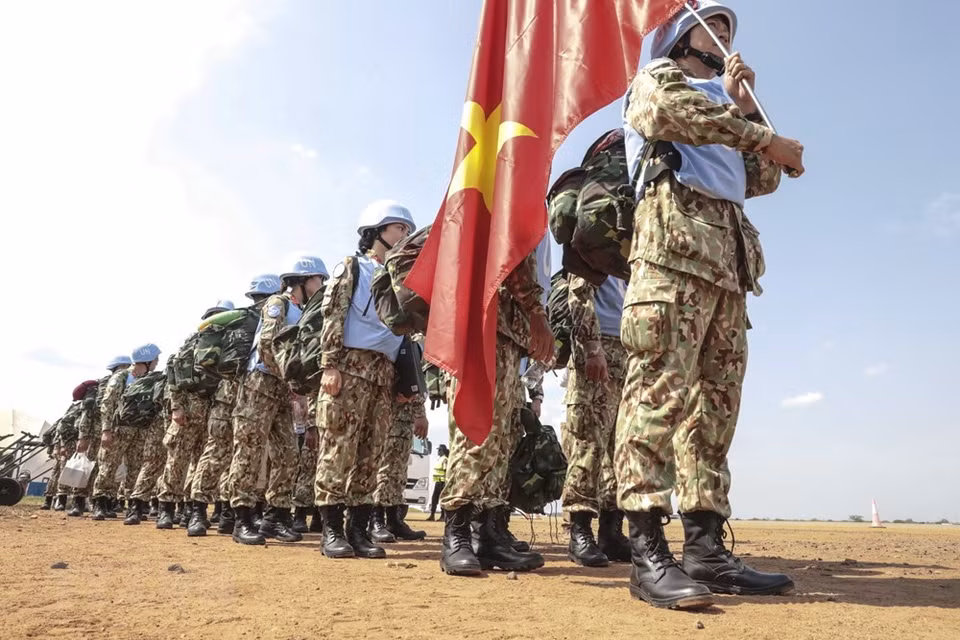 Esta fuerza vietnamita reemplazará al equipo médico de Reino Unido en las instalaciones de las Naciones Unidas en Bentiu. (Fuente: VNA)