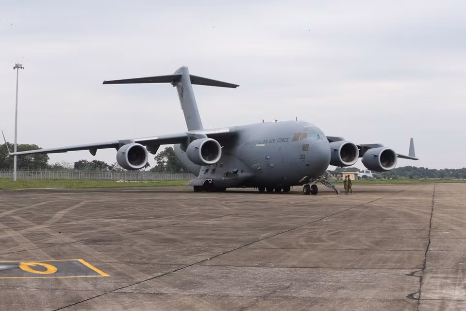 La aeronave llevará a 63 combatientes del primer Hospital de Campaña de nivel dos de Vietnam de regreso a su país tras cumplir con sus misiones durante un año en el país africano. (Fuente: VNA)