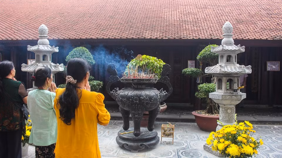 La pagoda consta de tres templos principales que son Tien Duong, la casa de incienso y el palacio superior. (Foto: Vietnam +)