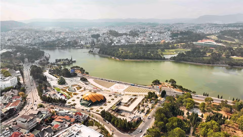 Un rincón de la ciudad de Da Lat en el lago de Xuan Huong (Fuente: VNA)