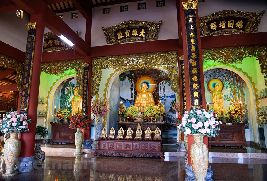 El área del salón principal es magnífica con arquitectura budista. (Foto: Vietnam+)