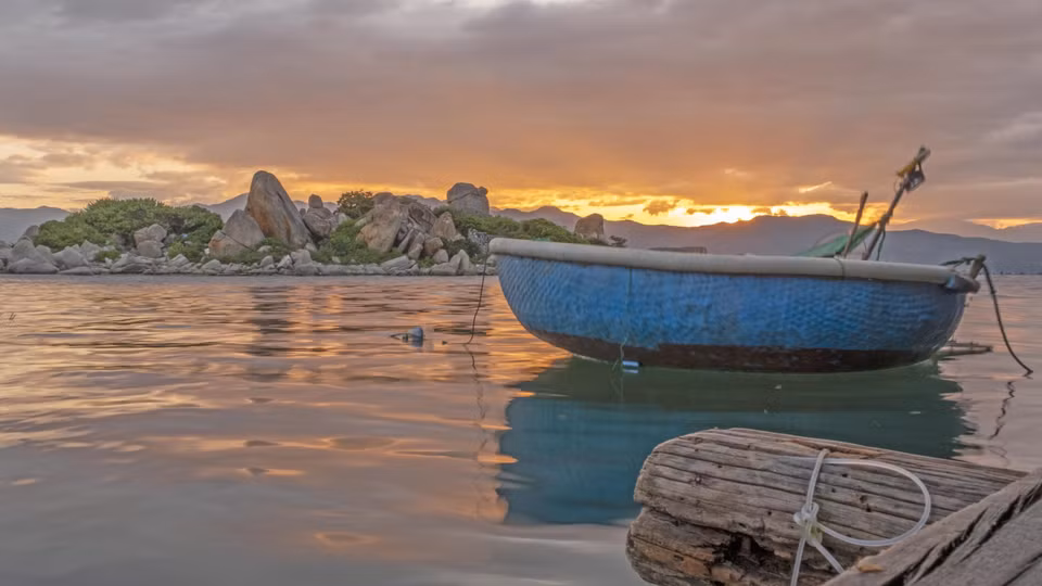 Atardecer en la isla de Binh Ba (Foto: VNA)