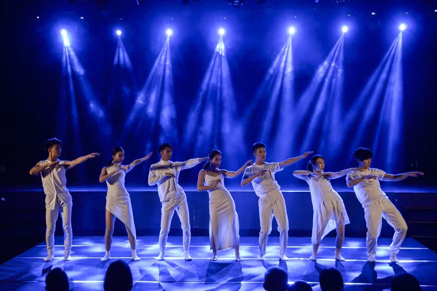 Performance de siete artistas vietnamitas, singapurenses y vietnamitas (Fuente: Vietnamplus)