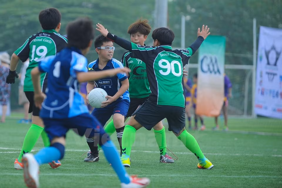 Un partido entre dos equipos chinos (Fuente: VNA)