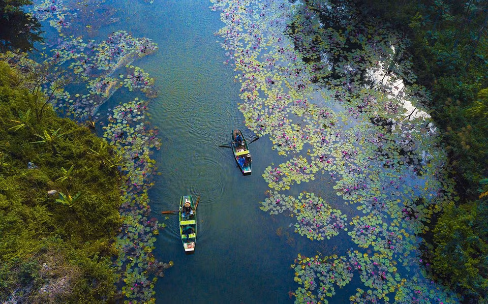 El camino a Thung Nang, un destino turístico en el pueblo de Dam Khe, de la comuna de Ninh Hai, con su belleza encantadora (Fuente: VNA)