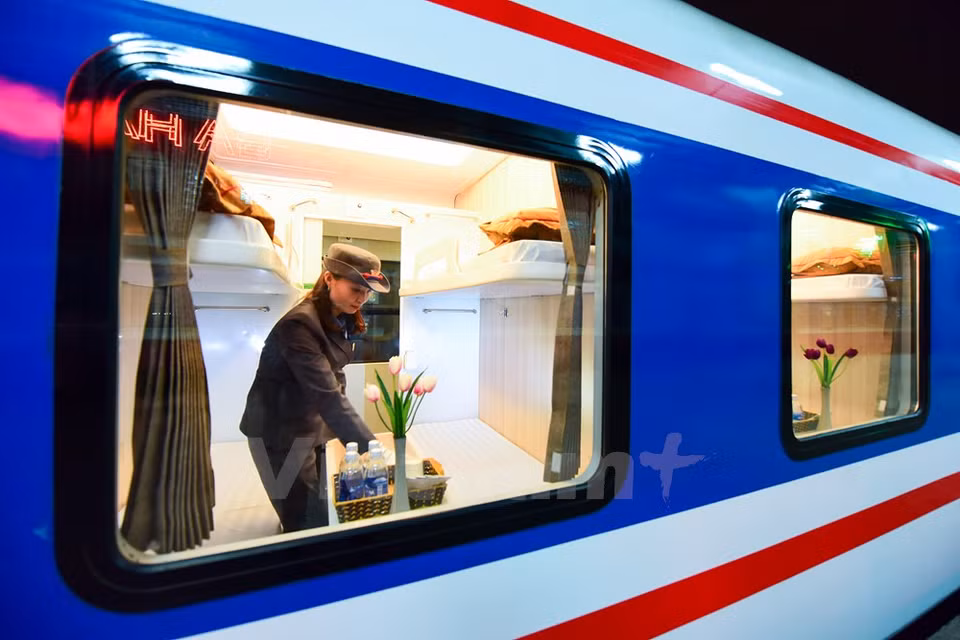 El vagón del tren está hecho de acero de alta resistencia (Foto: Minh Sơn/Vietnam+)