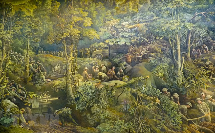 Un segmento de la pintura. (Foto: VNA)