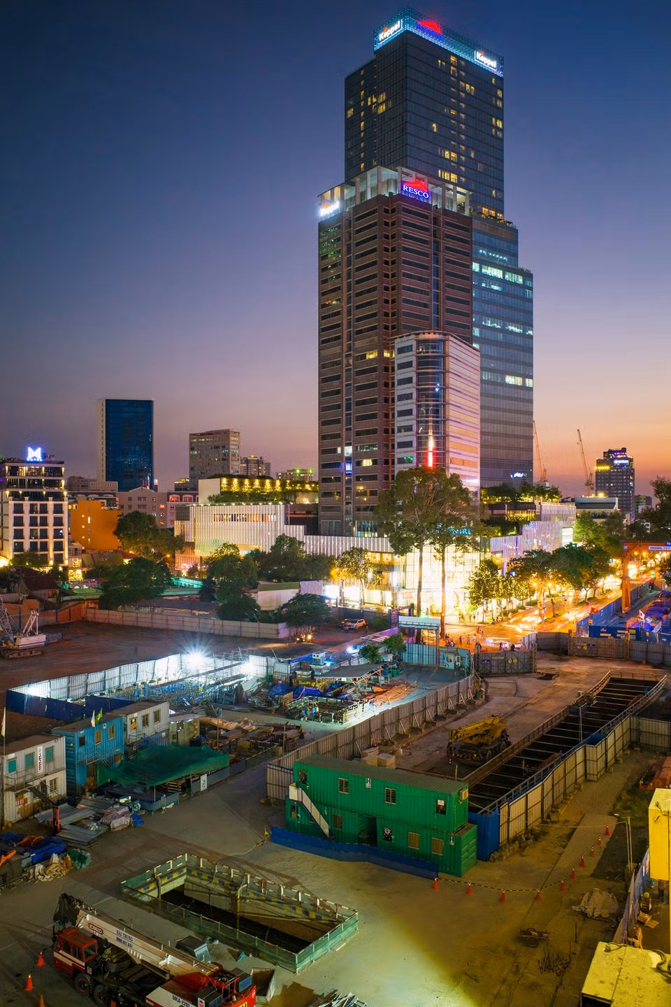 Construcción de la línea 1 del metro en el Distrito 1, que marca la transformación de Ciudad Ho Chi Minh (Fuente: VNA)