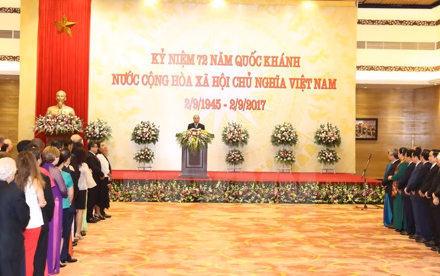 El primer ministro, Nguyen Xuan Phuc, dio un discurso en el acto (Fuente: VNA)