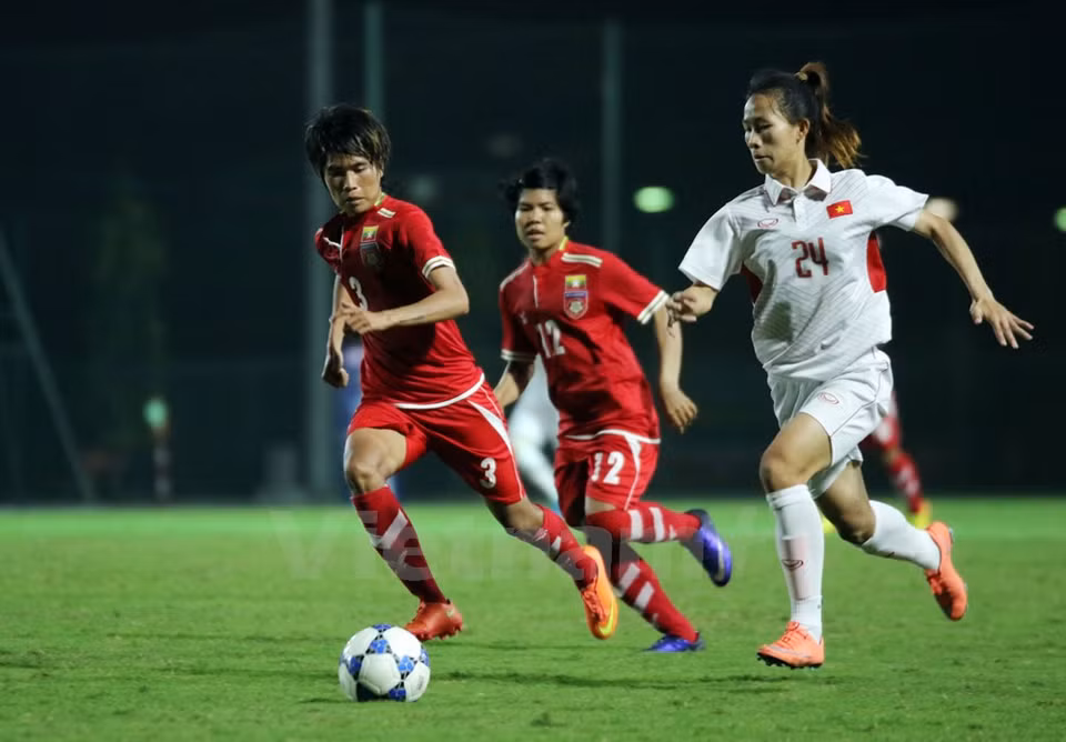 El partido entre Vietnam y Myanmar (Fuente: VFF)