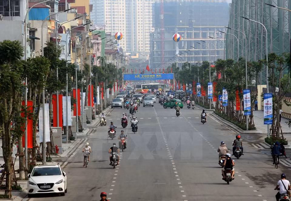 Una calle de Hanoi en la actualidad (Fuente: VNA)