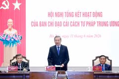 El secretario general del Partido Comunista y presidente de Vietnam, To Lam, en la reunión. (Foto: VNA)
