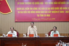 Comité Permanente del Parlamento de Vietnam supervisa preparativos electorales en provincia sureña de Ca Mau (Foto: VNA)