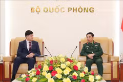 El ministro vietnamita de Defensa, general Phan Van Giang, y el subsecretario de Defensa de Filipinas, Irineo C. Espino. (Foto: VNA)