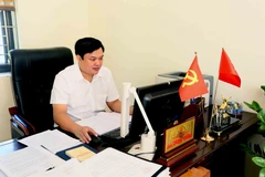 El secretario del Comité partidista en la comuna de Muong Bam, Ha Trung Thang. (Foto: VNA)