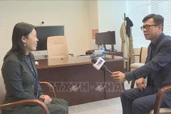 La directora de la Oficina de la ONU contra la Droga y el Delito (UNODC), Xiaohong Li, en en una entrevista exclusiva con la Agencia Vietnamita de Noticias (VNA). (Foto: VNA)