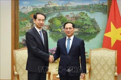 El viceprimer ministro de Vietnam Bui Thanh Son y el embajador chino, He Xiang. (Foto: VNA)