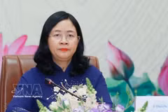 La presidenta del Frente de la Patria de Vietnam (FPV), Bui Thi Minh Hoai (Foto: VNA)
