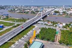 El puente Tran Hoang Na en la ciudad de Can Tho. (Foto: VNA)