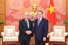 El vicepresidente del Parlamento vietnamita Nguyen Duc Hai y el presidente del WUS alemán Kambiz Ghawami acordaron ampliar colaboración en formación, transformación digital y gestión presupuestaria. (Foto: VNA)
