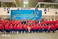 La delegación deportiva de Vietnam que participará en los XIII Juegos Paralímpicos del Sudeste Asiático (ASEAN Para Games 13). (Foto: VNA)