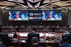 El primer ministro de Vietnam, Pham Minh Chinh, en la Cumbre del G20. (Foto: VNA)