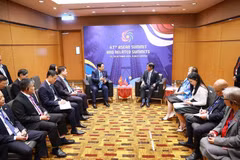 El primer ministro de Vietnam, Pham Minh Chinh, en una reunión con el presidente filipino Ferdinand R. Marcos Jr. (Foto: VNA)