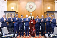 Presidente del Parlamento felicita al Frente de la Patria de Vietnam por el Año Nuevo (Foto: VNA)