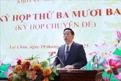 Ha Quang Trung, subsecretario del Comité del Partido Comunista de Vietnam en Lai Chau, fue elegido como presidente del Comité Popular. (Foto: VNA)
