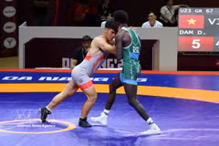 Campeonatos asiáticos de lucha se inauguran en ciudad de Da Nang. (Foto: VNA)