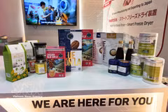 Productos vietnamitas en FOODEX Japan 2026, en Tokio. (Foto: VNA)
