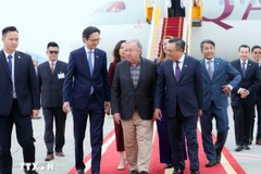 El secretario general de la Organización de las Naciones Unidas (ONU), António Guterres, llega a Hanoi para comenzar su visita oficial a Vietnam y participar en la ceremonia de firma de la Convención de Hanoi. (Foto: VNA)