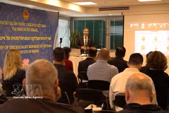 El seminario bilateral Vietnam-Israel 2026, celebrado en Tel Aviv por el 33.º aniversario de sus nexos diplomáticos, aborda la transferencia de sistemas de riego IoT, inteligencia artificial y acuicultura de recirculación. (Foto: VNA)