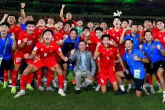 Equipo sub-23 de Vietnam celebra la victoria (Foto: VNA)
